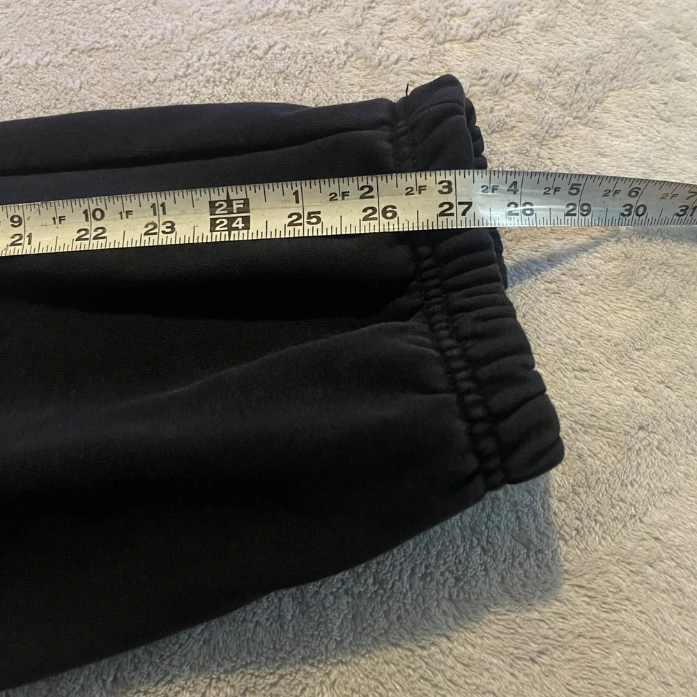 The North Face Sweatpants Men Large Black Fleece Joggers Logo Zip Pockets Casual